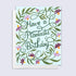 Greeting card with floral design and &