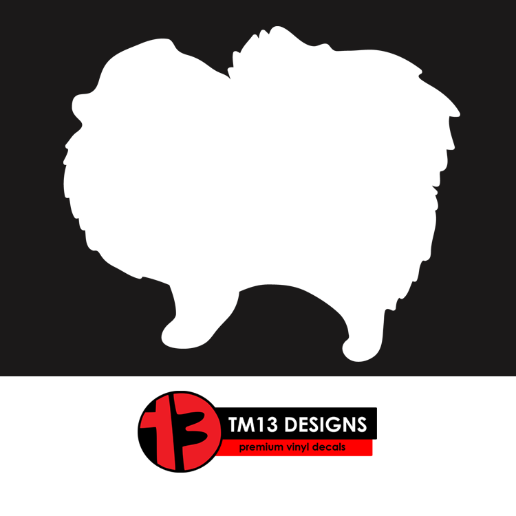 Pomeranian (Fluffy) Silhouette Vinyl Decal