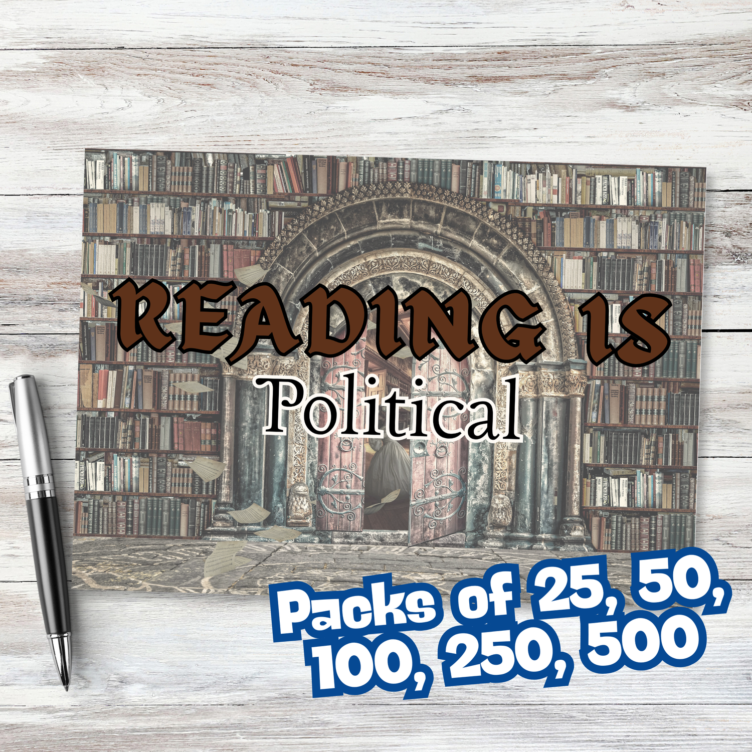 Postcards to Voters: Reading is Political Postcard