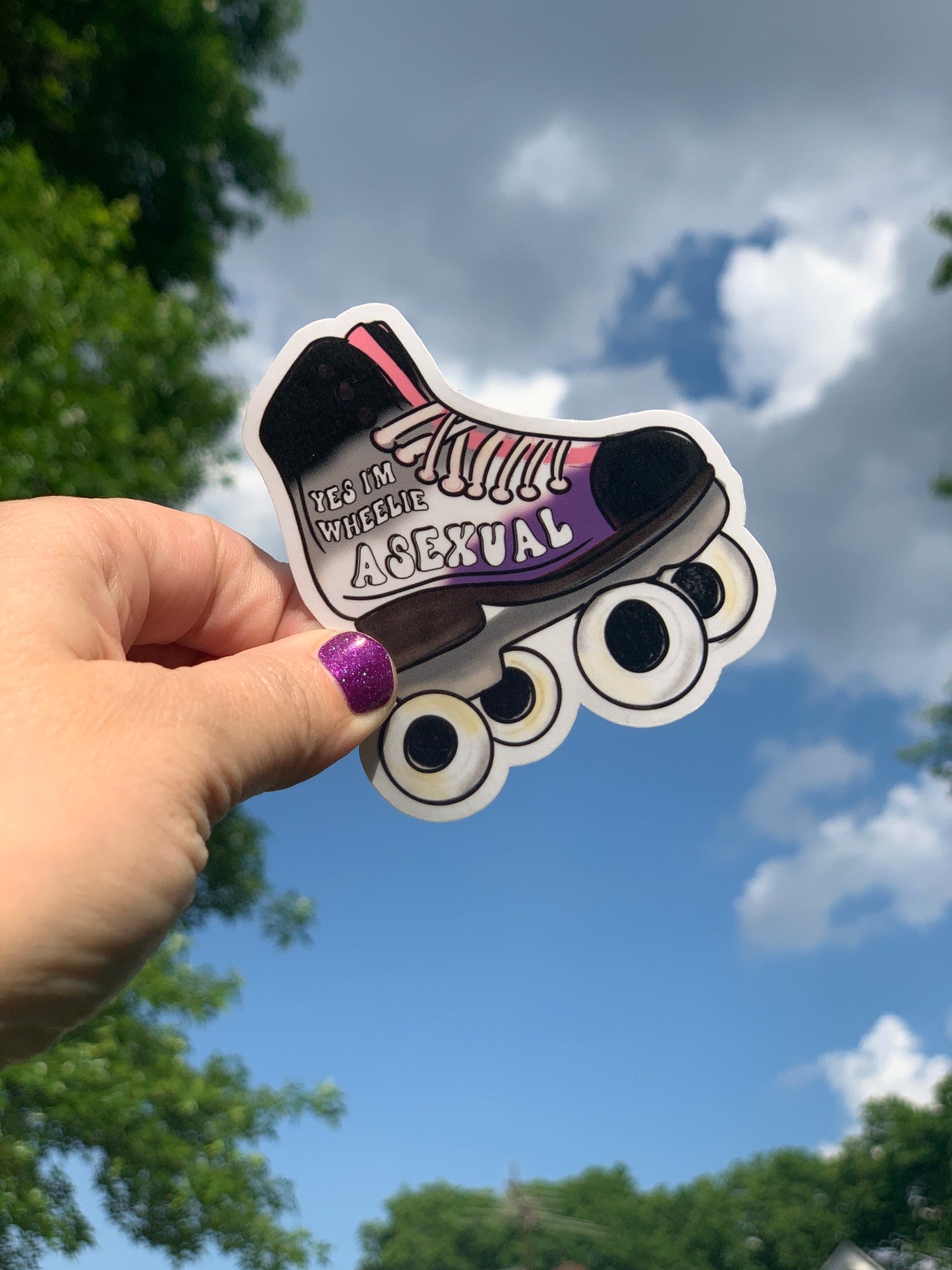 LGBTQ+ Pride Roller Skate Handmade Stickers