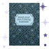 Profanity floral hardcover journal with teal botanical pattern and vintage label reading mind your own fucking business in retro serif type
