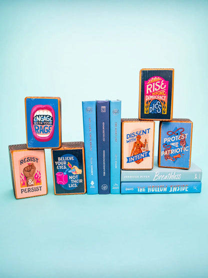 Protest Art Series, Single Wood Bookend