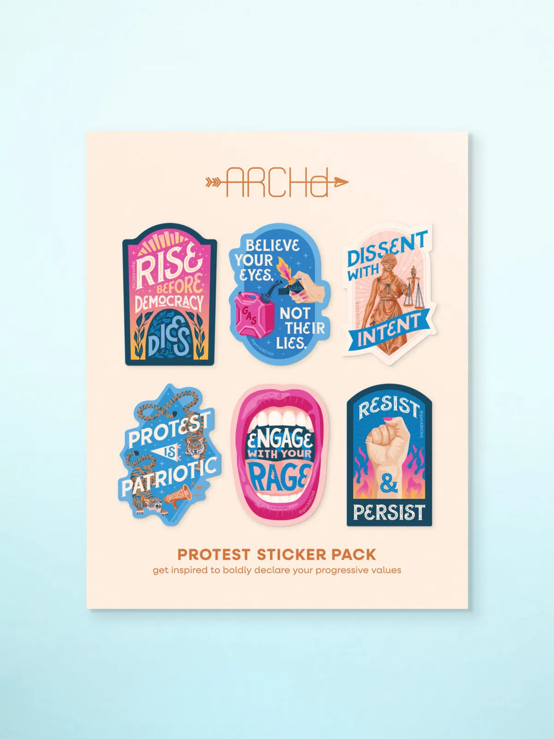 Protest Sticker Pack, set of 6 stickers