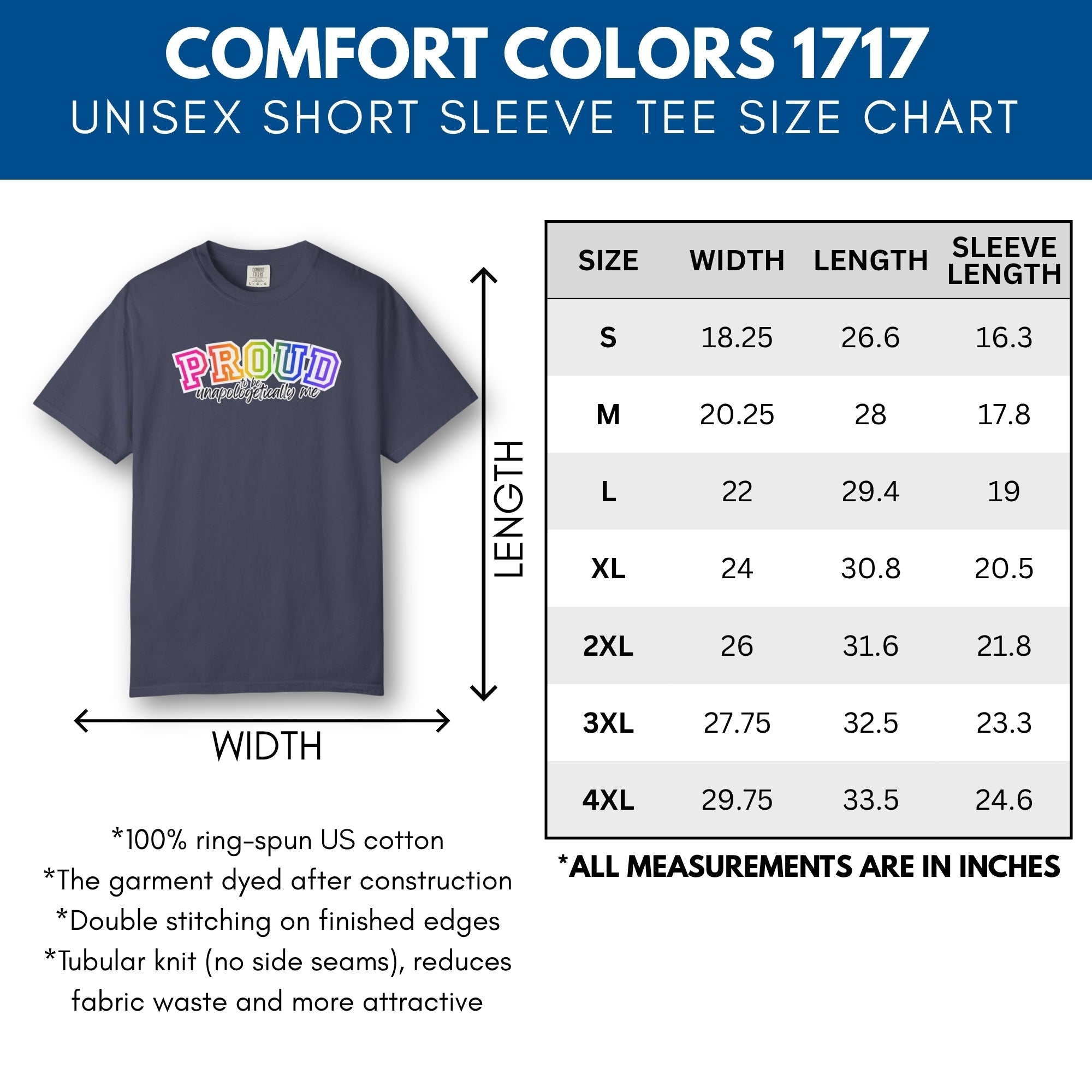 proud-to-be-unapologetically-me-lgbtq-rainbow-pride-ally-comfort-colors-tee-tshirt-top-apparel-size-chart