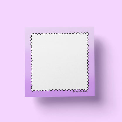 Purple Gradient Squiggle Sticky Notes