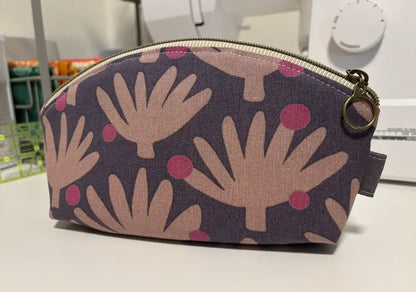 Medium Curved Top Zipper Pouch | Makeup or Travel Pouch