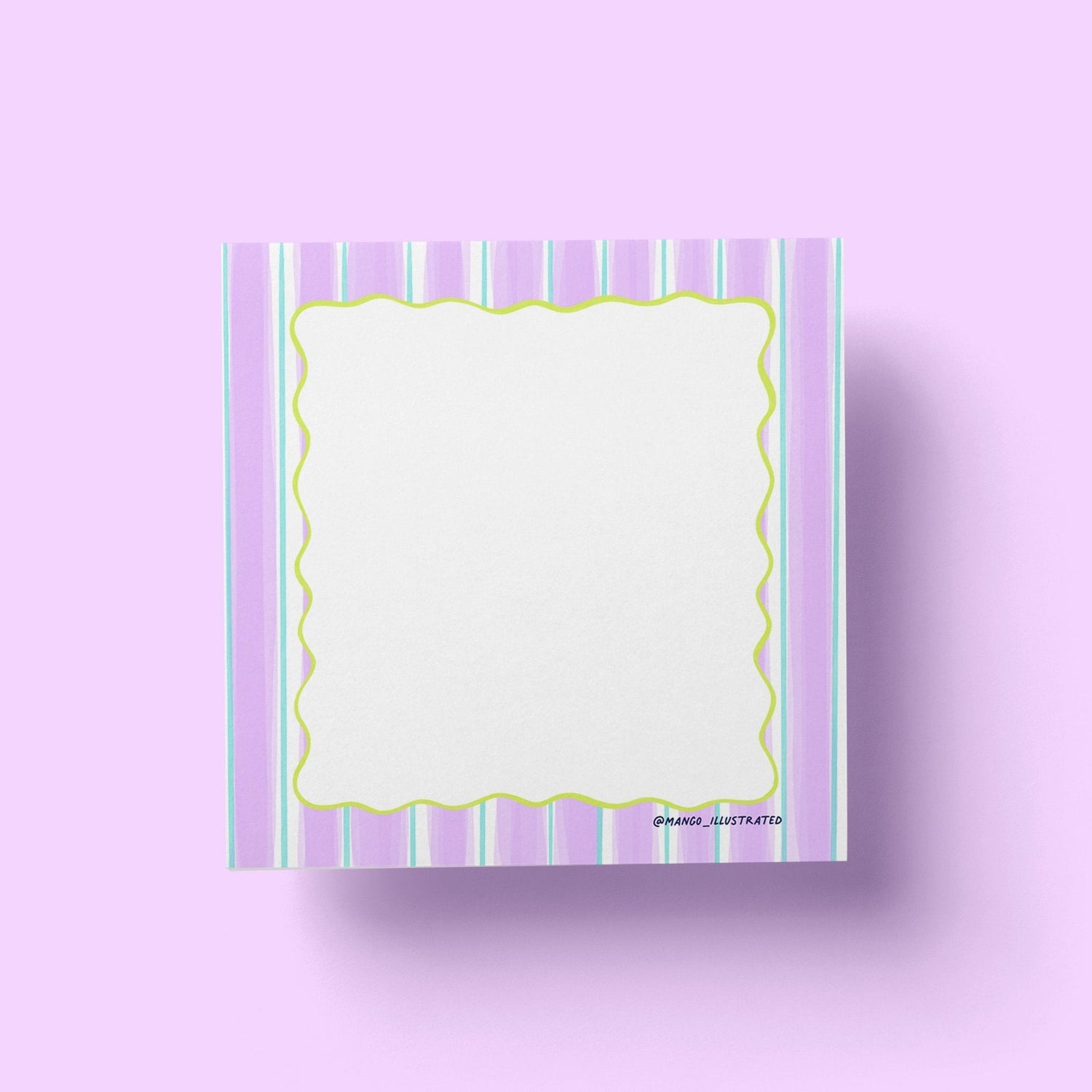Purple Striped Squiggle Sticky Notes
