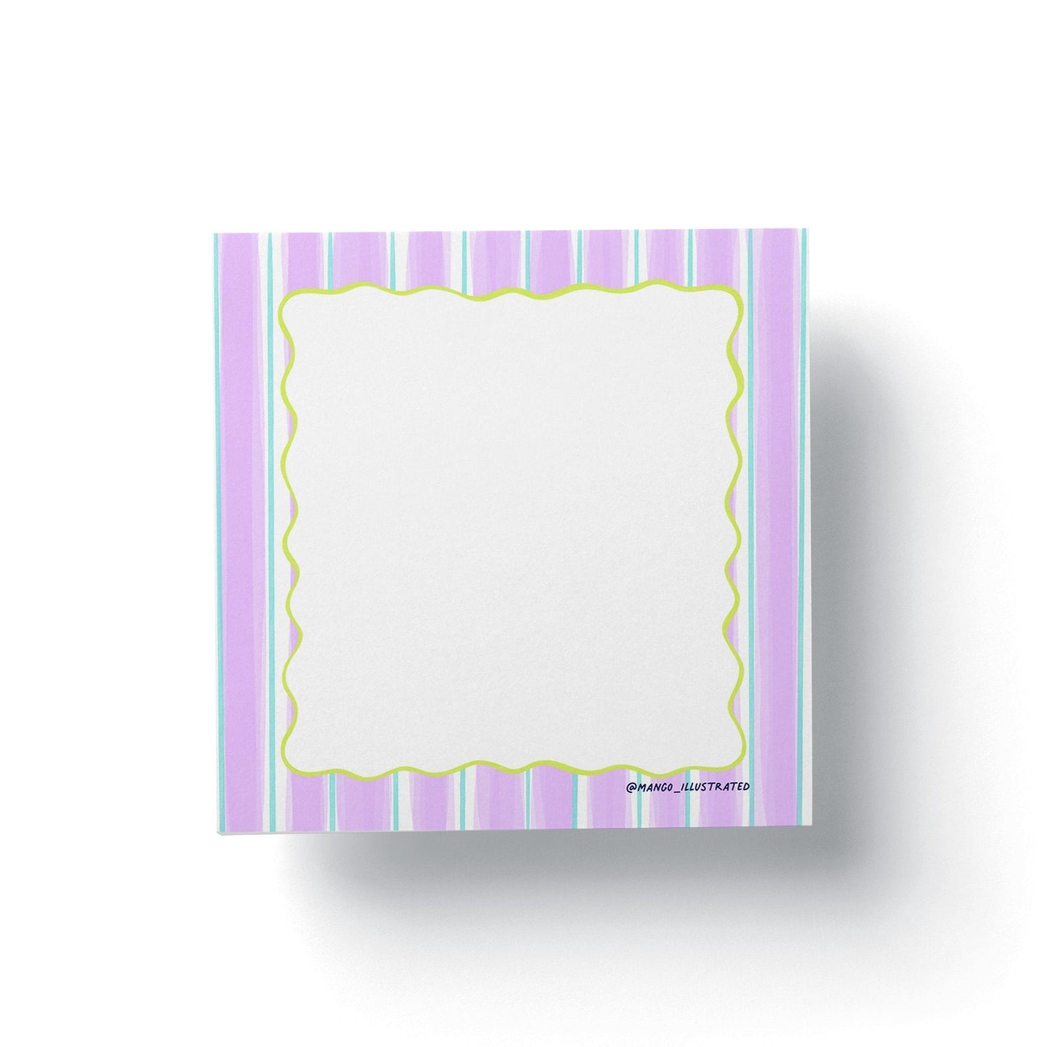 Purple Striped Squiggle Sticky Notes