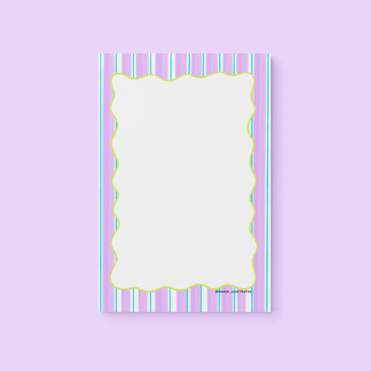 Purple Stripes Notepad