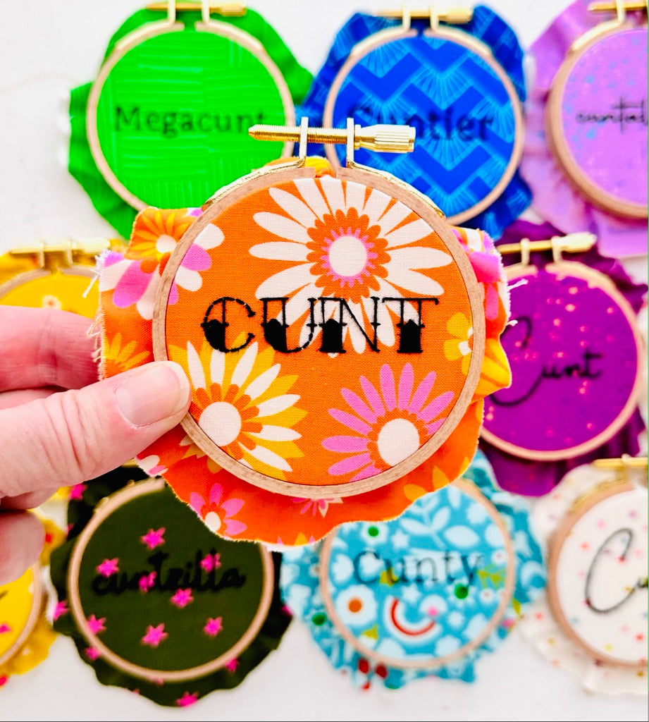 All the cunts // Embroidery PDF Pattern Download 3 inch