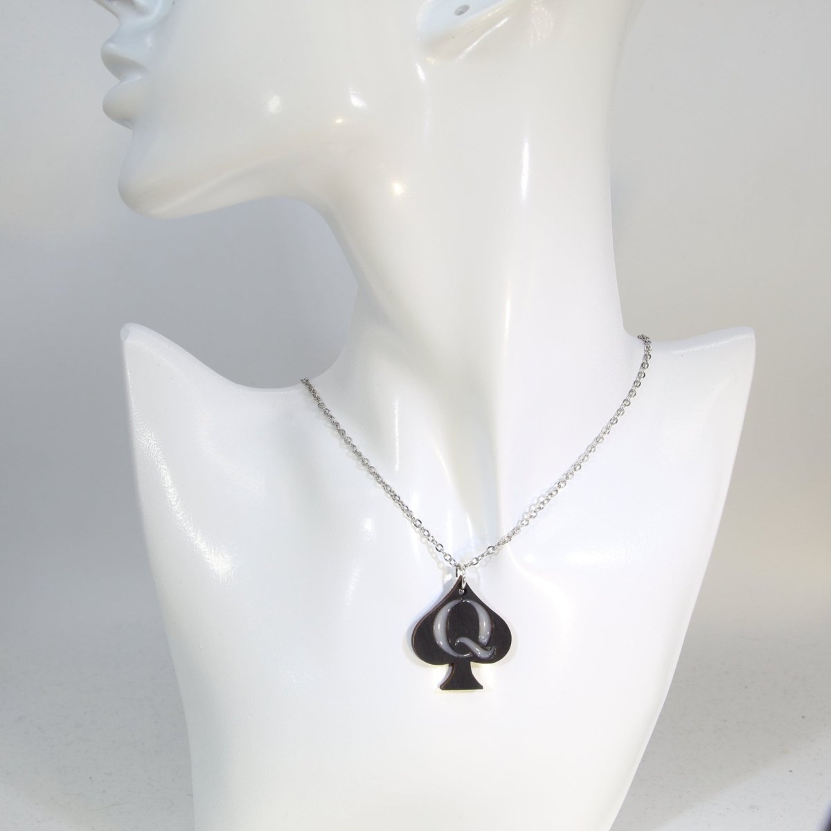 Queen of Spades Wooden Dangle Earrings - Necklace - Cate&
