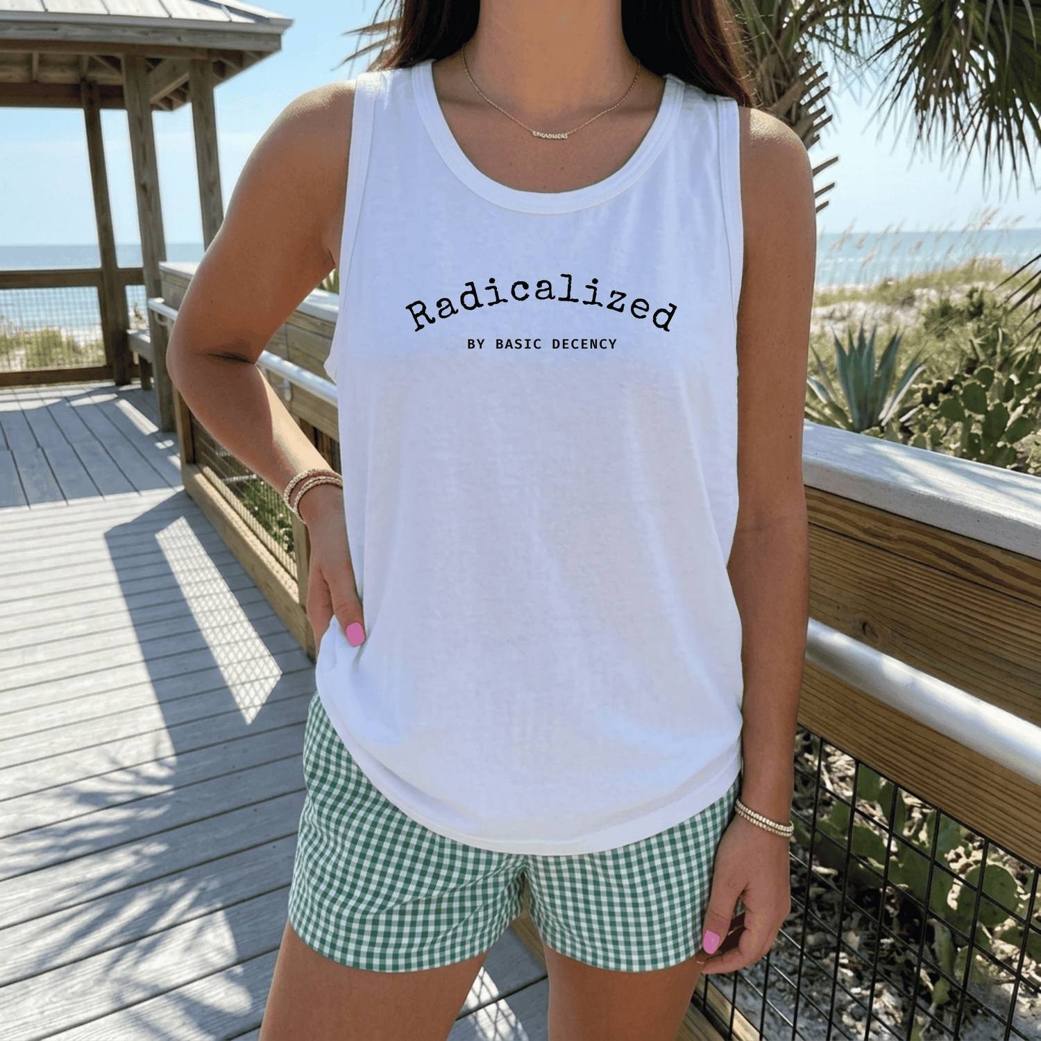 Radicalized by Basic Decency Tank Top