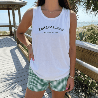 Radicalized by Basic Decency Tank Top