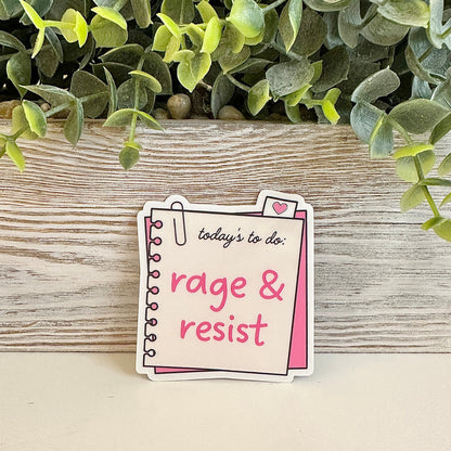 Notebook-style sticker with &