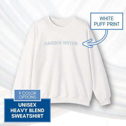 raging-witch-puff-print-unisex-crewneck-sweatshirt-activist-witchy-fall-feminist-apparel-white