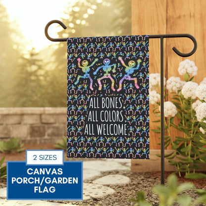 rainbow-dancing-skeletons-garden-flag-lgbtq-ally-halloween-porch-flag-hand-drawn-art