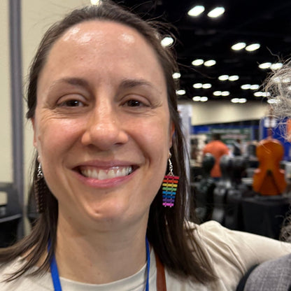 Rainbow Xylophone Wooden Earrings - Cate&