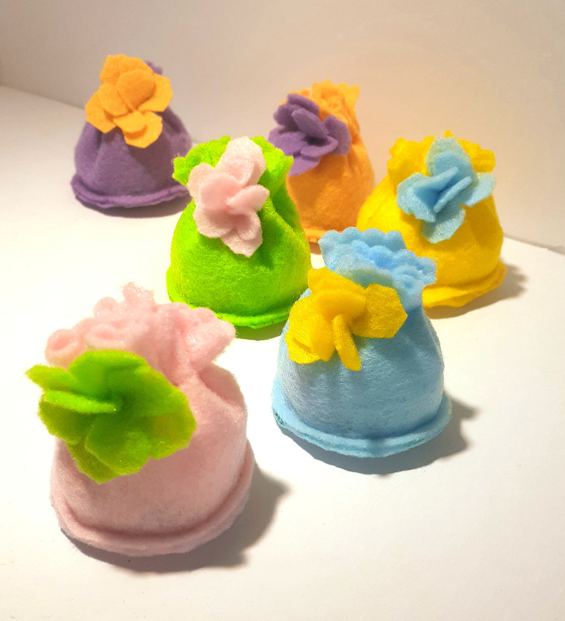 Rainbow Mini Bun Cat Toys (6pk)