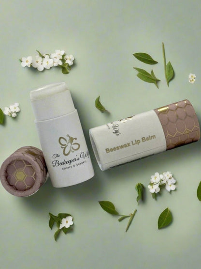 Raw Beeswax Lip Balms - Plastic Free Tubes - The Beekeeper&