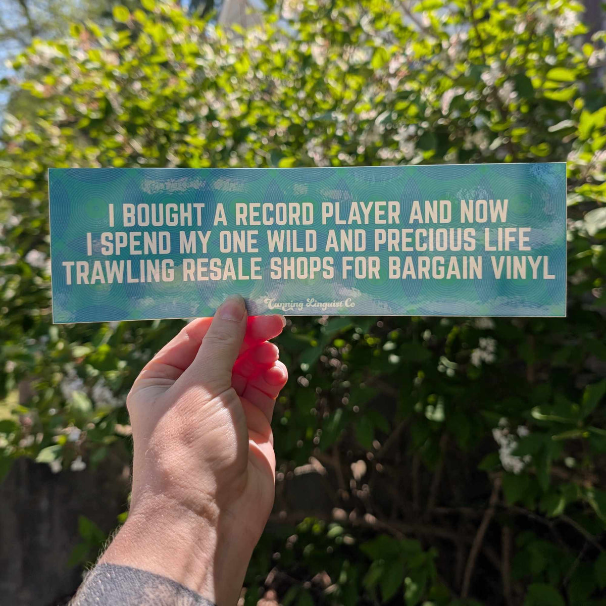 Bargain Vinyl bumper sticker