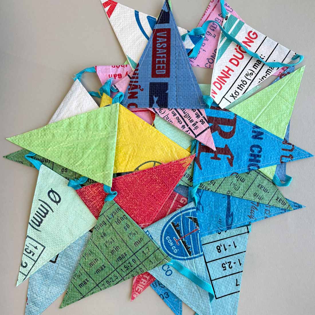 Recycled Banner - Multicolor Pennant - Malia Designs