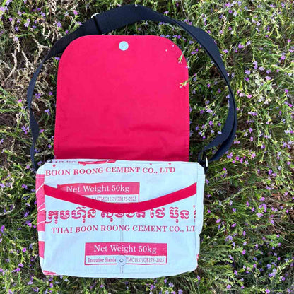 Recycled Cement Small Messenger - Malia Designs