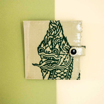 slim sustainable wallet from recycled materials -serpent design