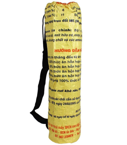 recycled yoga mat bag - yellow