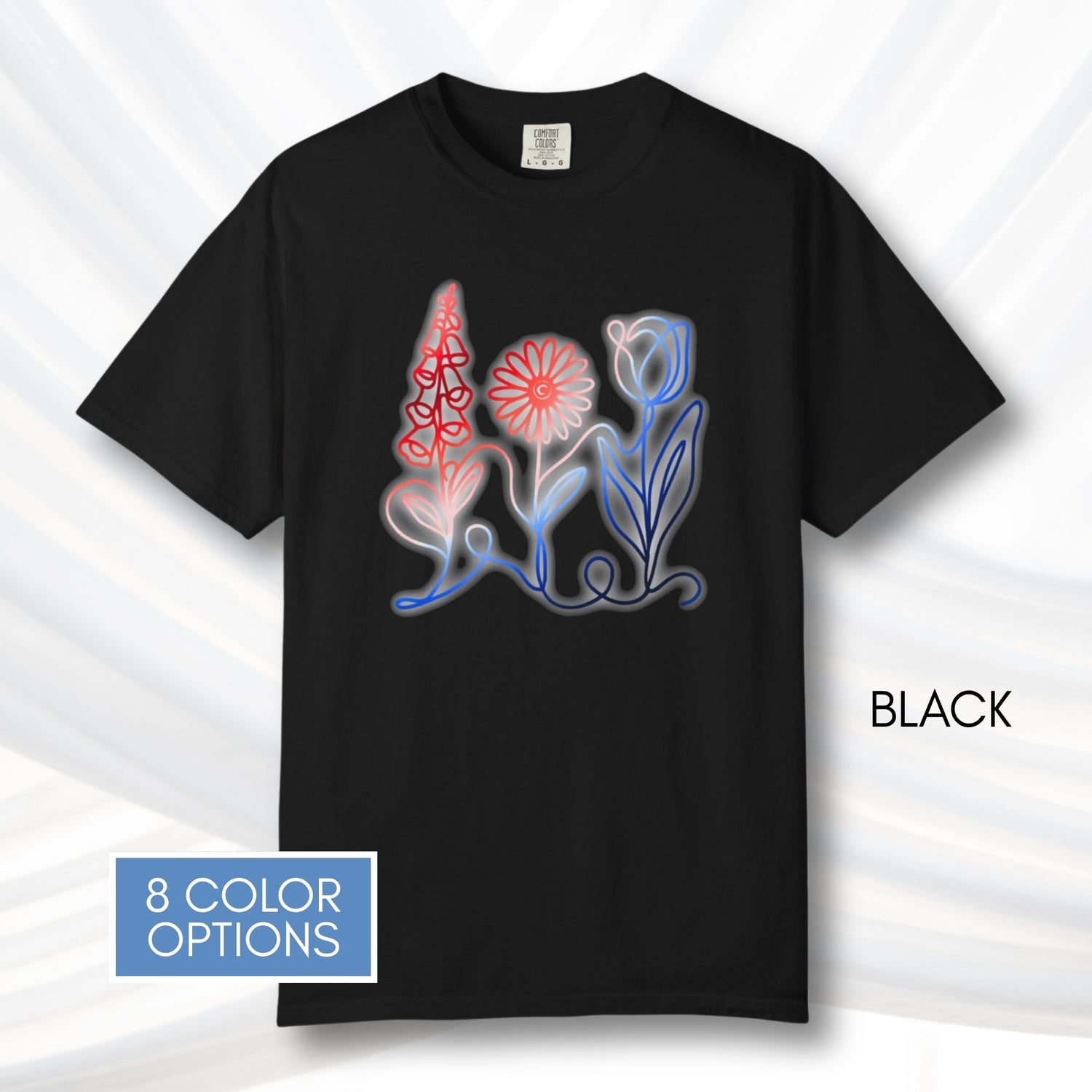 red-white-and-blue-foxglove-daisy-tulip-unisex-crewneck-tee-comfort-colors-tshirt-subtle-anti-trump-apparel-black