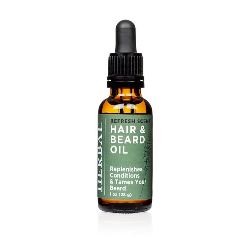 Refresh Beard Oil White Background 1oz Bottle