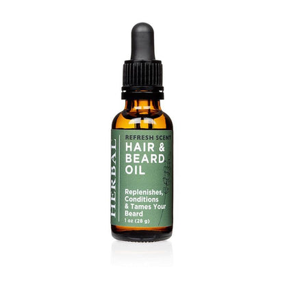 Refresh Beard Oil White Background 1oz Bottle
