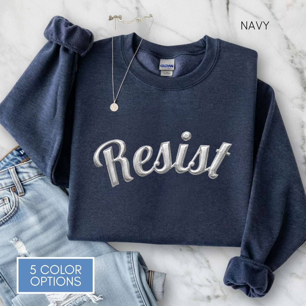resist-puff-print-unisex-crewneck-sweatshirt-democratic-activist-pullover-resistance-apparel-navy