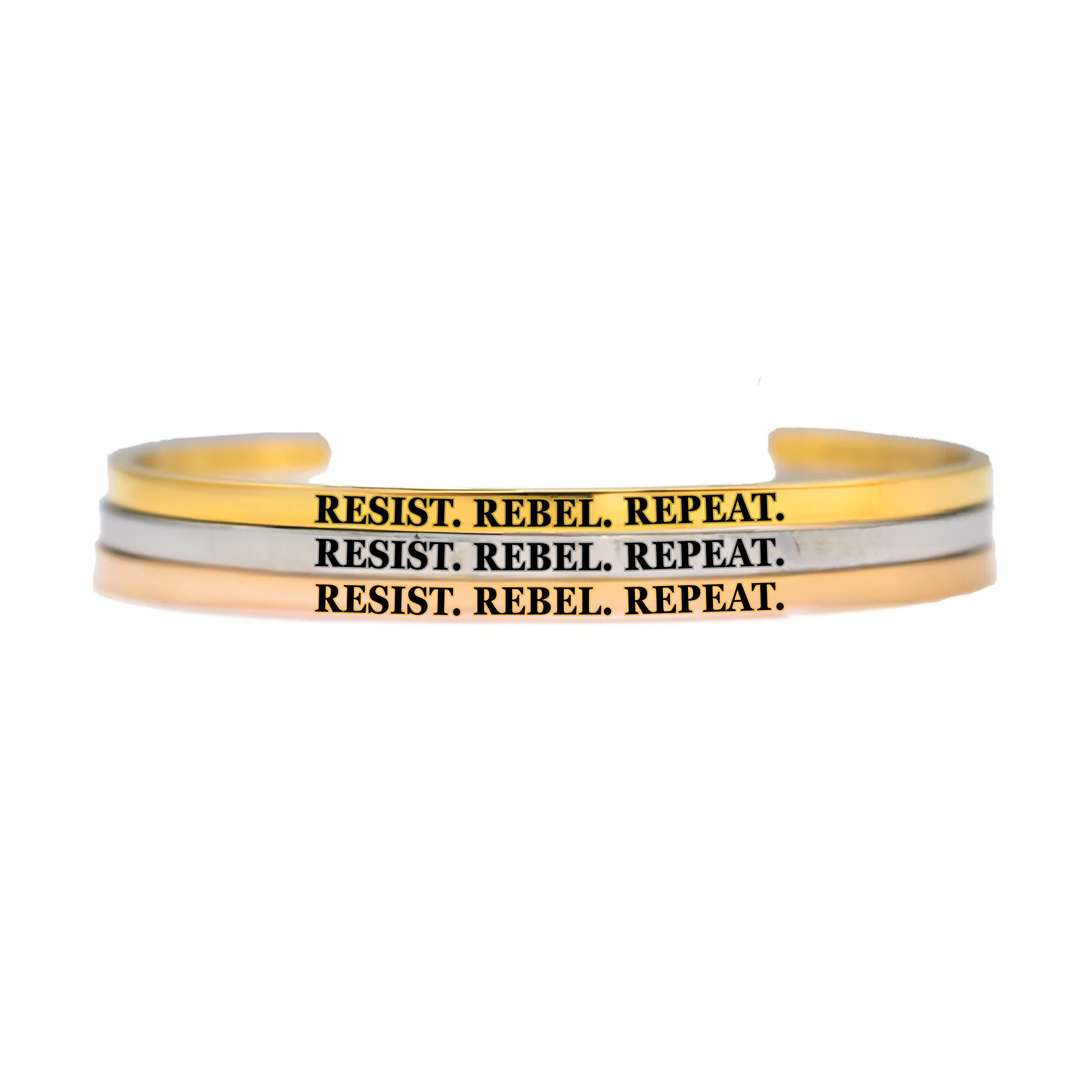 Resist. Rebel. Repeat. Bangle