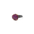 Rough ruby gemstone handmade in Mexico, with 10k rose gold prongs and oxidized silver hammered band, made of recycled metals