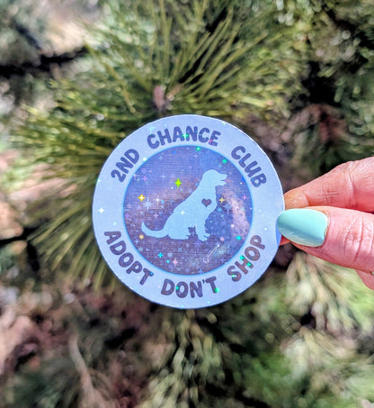 Holographic Vinyl Sticker, Adopt Don&