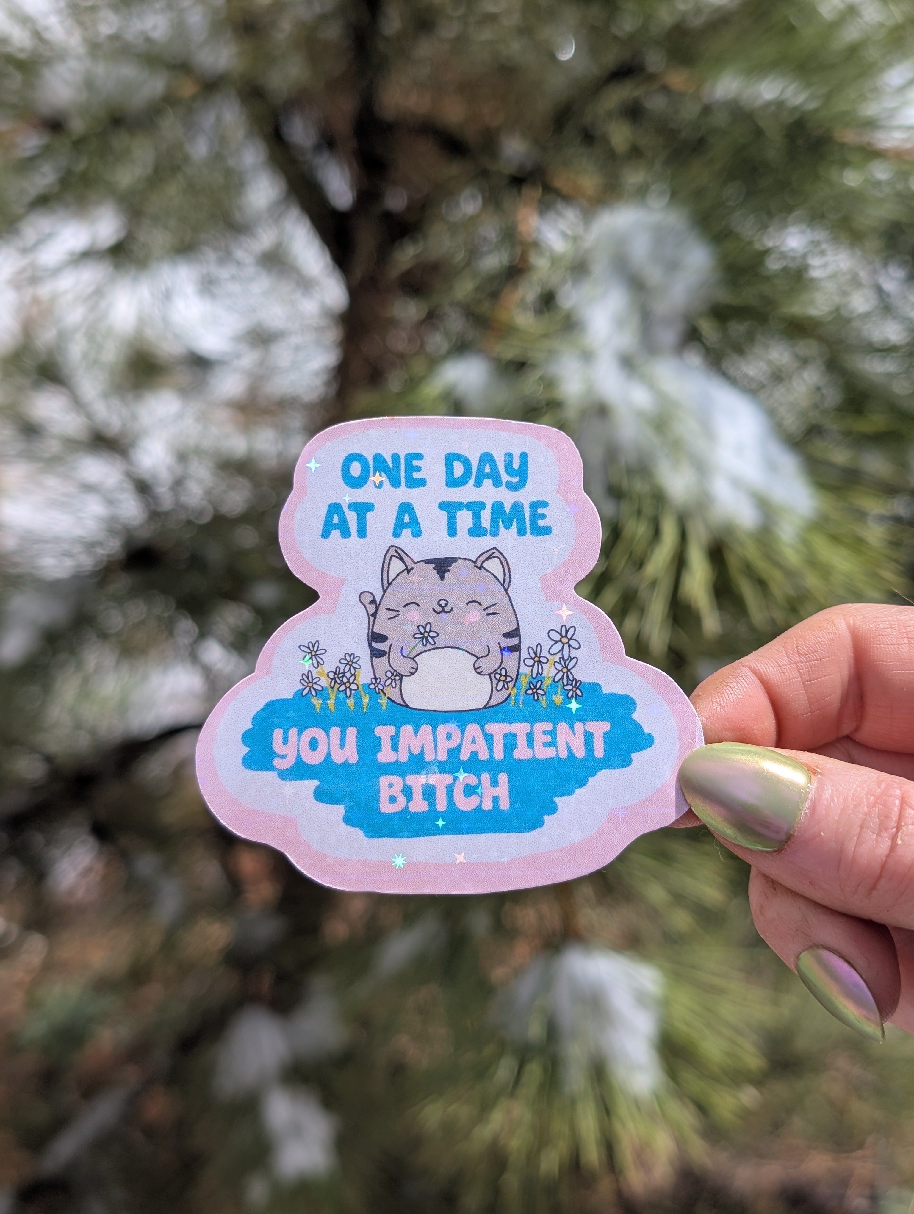 One Day At a Time Feminist Vinyl Sticker