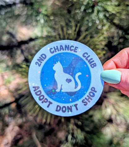 Holographic Vinyl Sticker, Adopt Don&