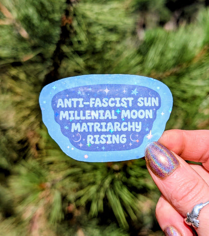 Anti-fascist Millennial Inspirational Feminist Vinyl Sticker