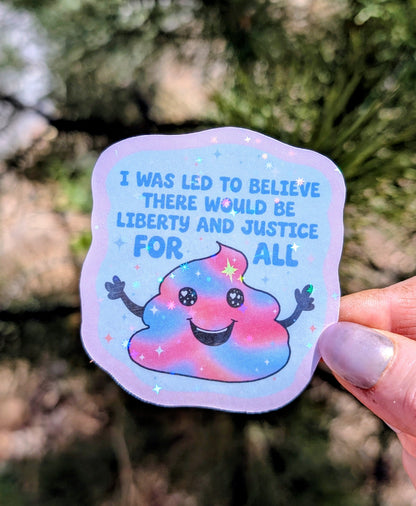 Patriot Poo, Anti Fascist Inspirational Feminist Vinyl Sticker