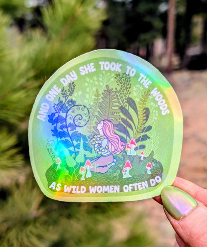 Wild Woman Inspirational Feminist Vinyl Sticker