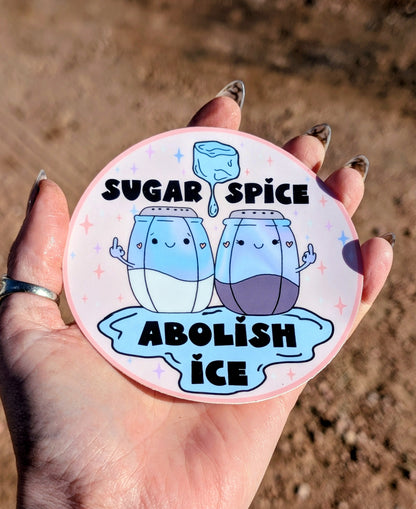 XL Abolish Ice, Smash the Patriarchy Inspirational Anti-fascist Vinyl Sticker