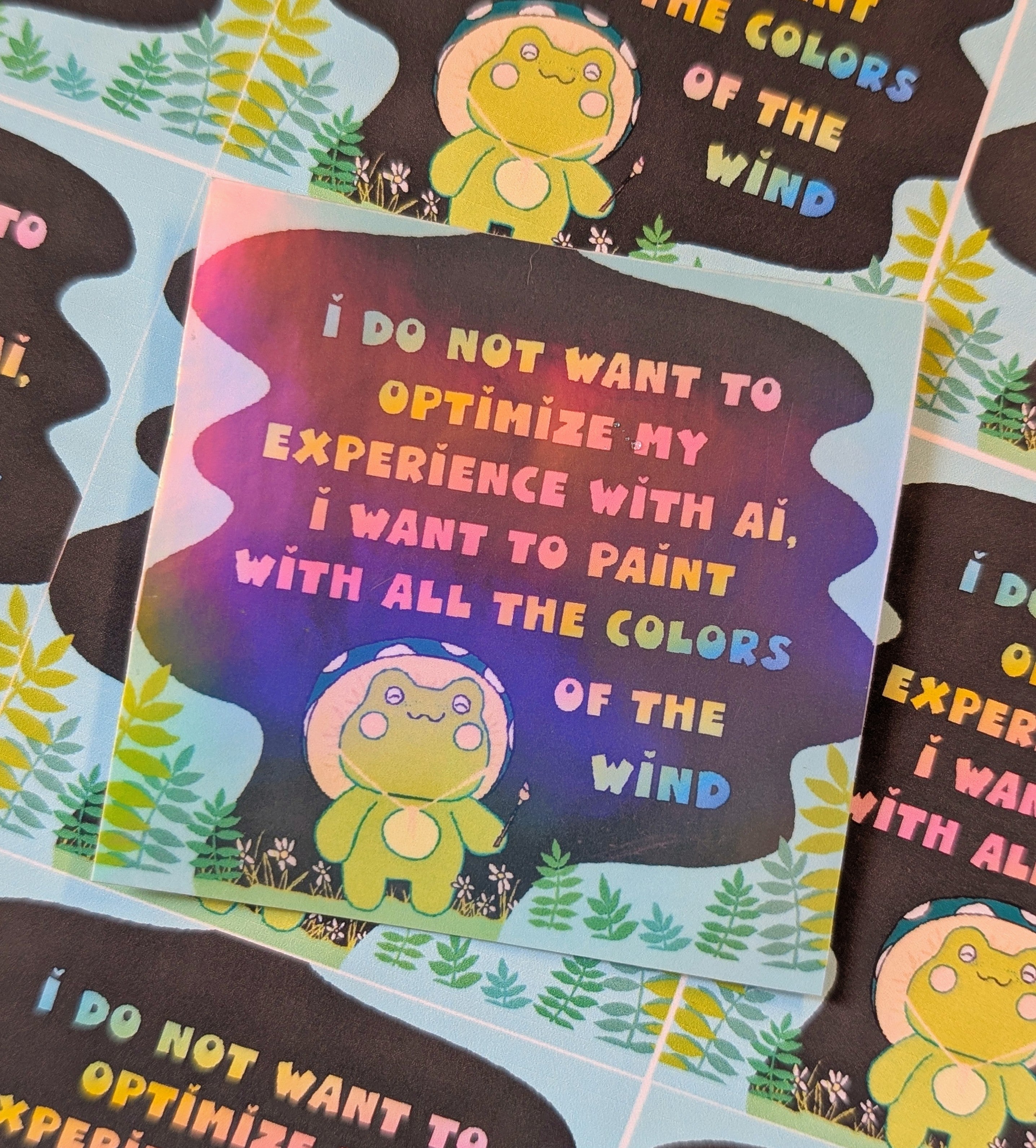 Anti AI Inspirational Feminist Vinyl Sticker