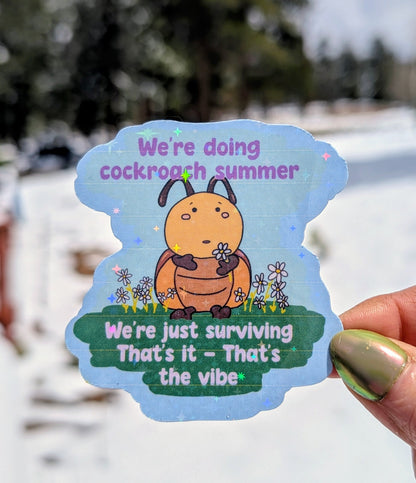 Feminist Feral Cockroach Vinyl Sticker