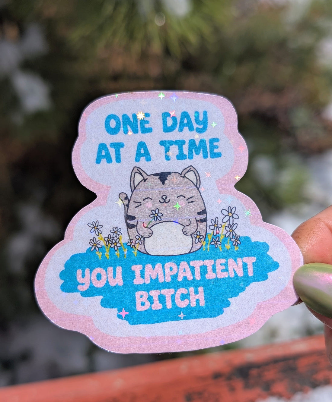 One Day At a Time Feminist Vinyl Sticker