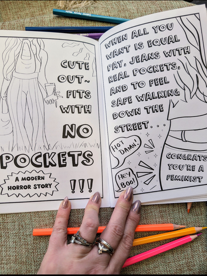 Wholesale Mini Coloring Books, Detox from the Patriarchy, Funny and Educational, 5 minimum