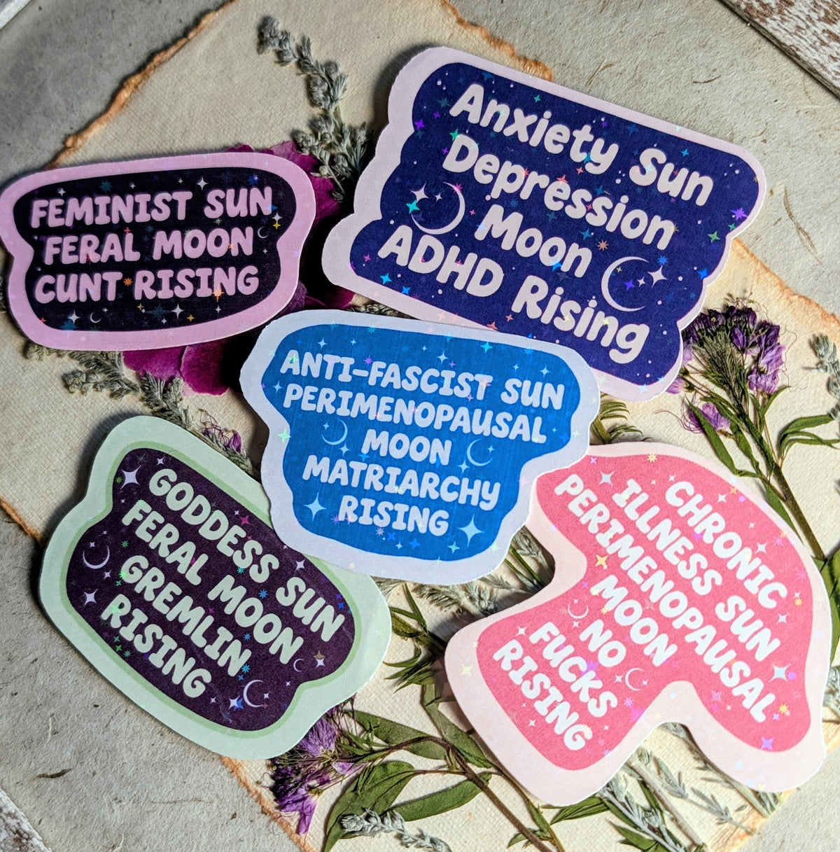 Perimenopausal Anti-fascist Inspirational Feminist Vinyl Sticker