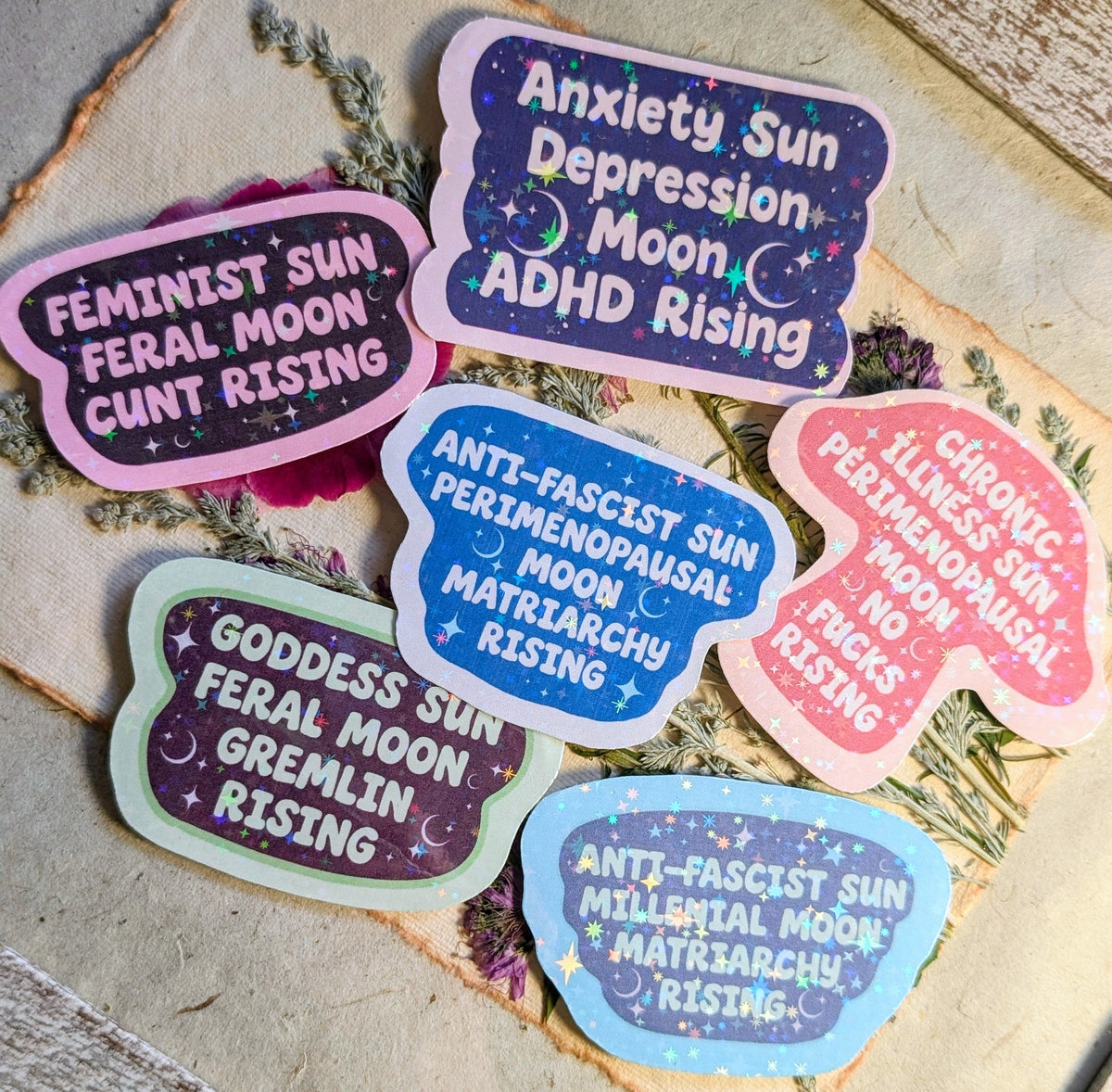Witchy Woman Goddess and Gremlin Inspirational Feminist Vinyl Sticker