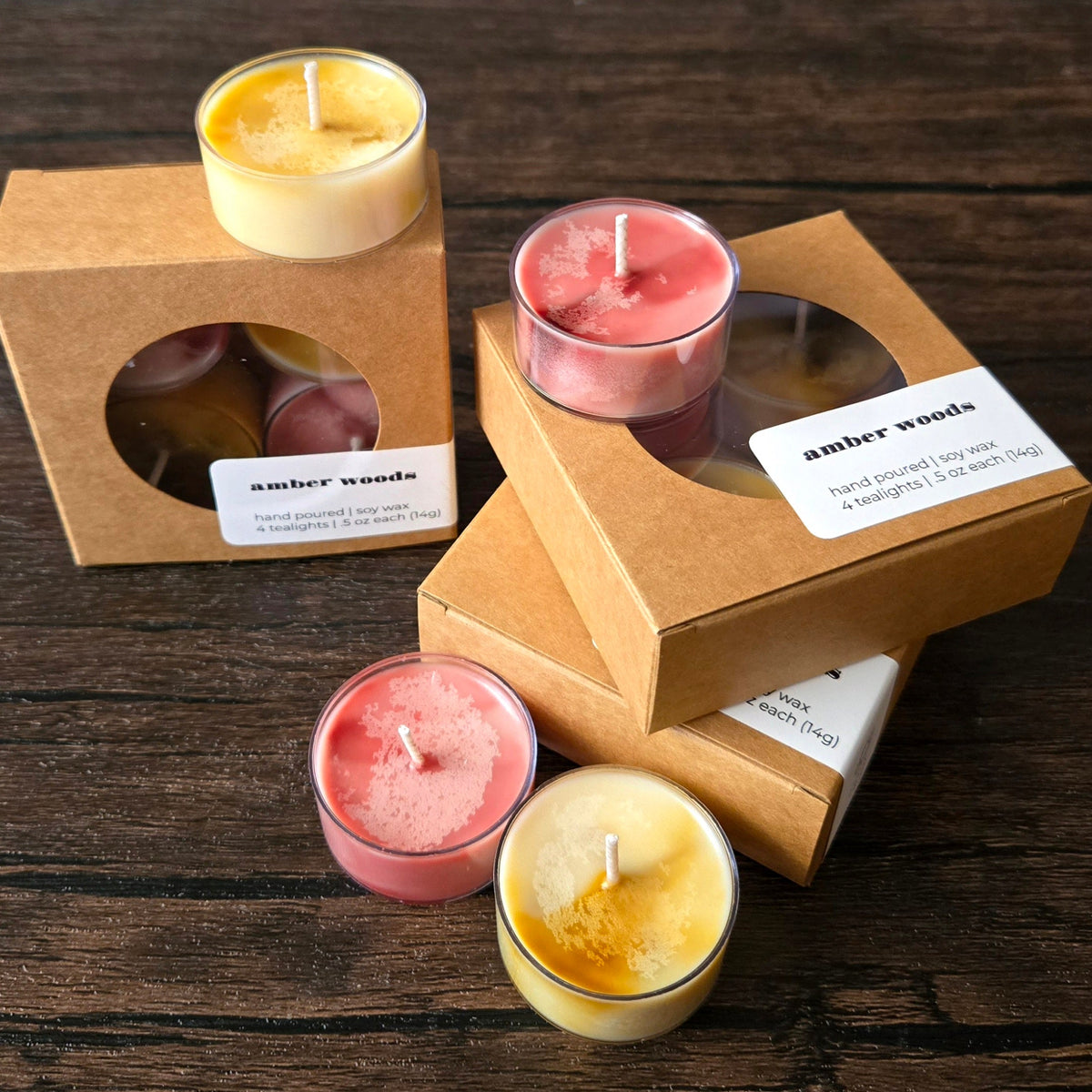 Amber Woods Tealight Candles