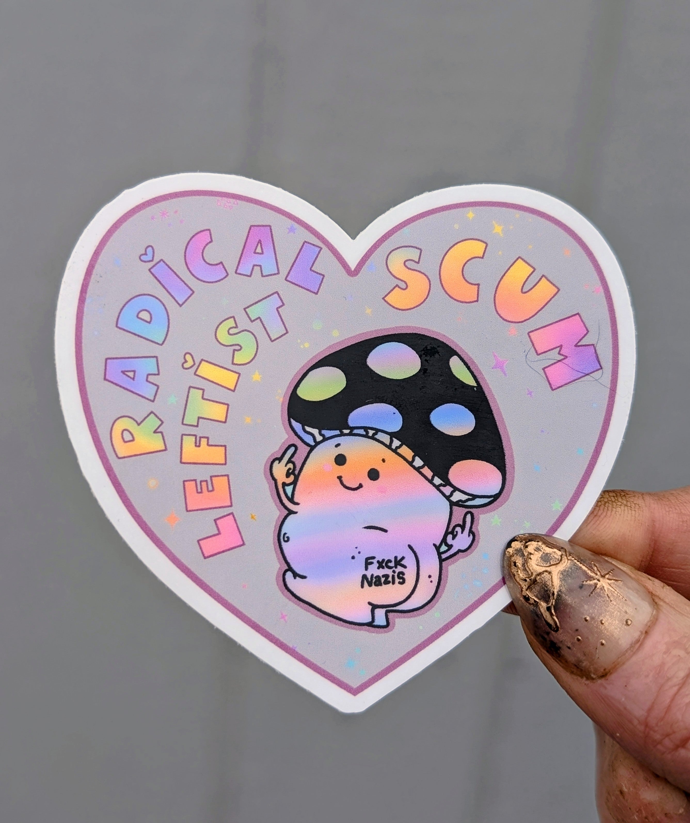 Radical Leftist Scum, Smash the Patriarchy Inspirational Anti-fascist Vinyl Sticker