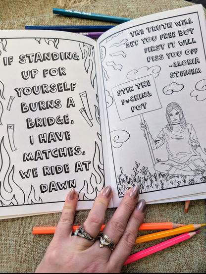 Wholesale Mini Coloring Books, Detox from the Patriarchy, Funny and Educational, 5 minimum
